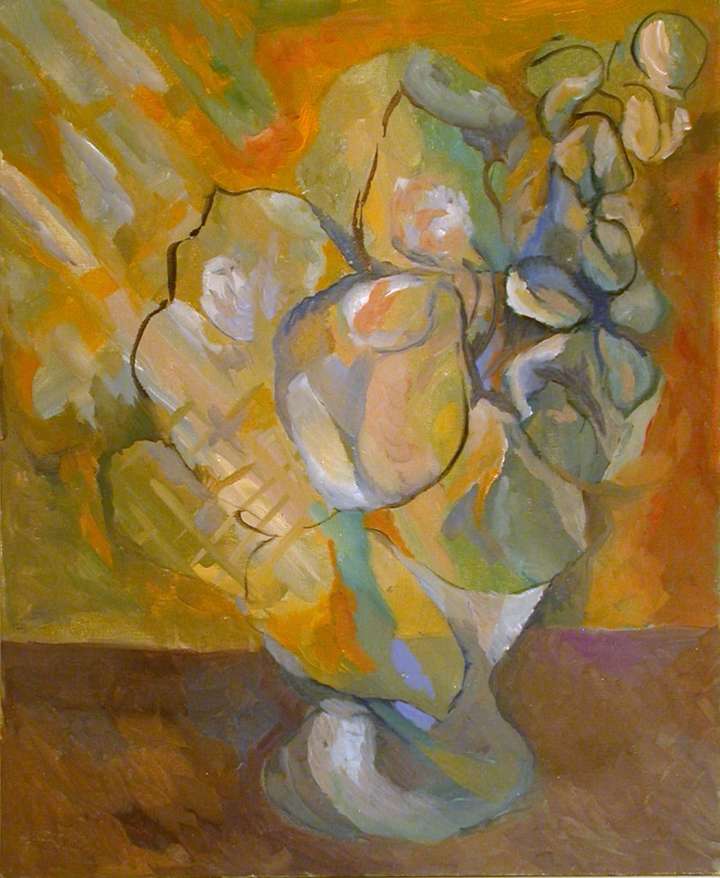 Still Life  14 W X 18 H IN. OIL ON CANVAS BOARD.