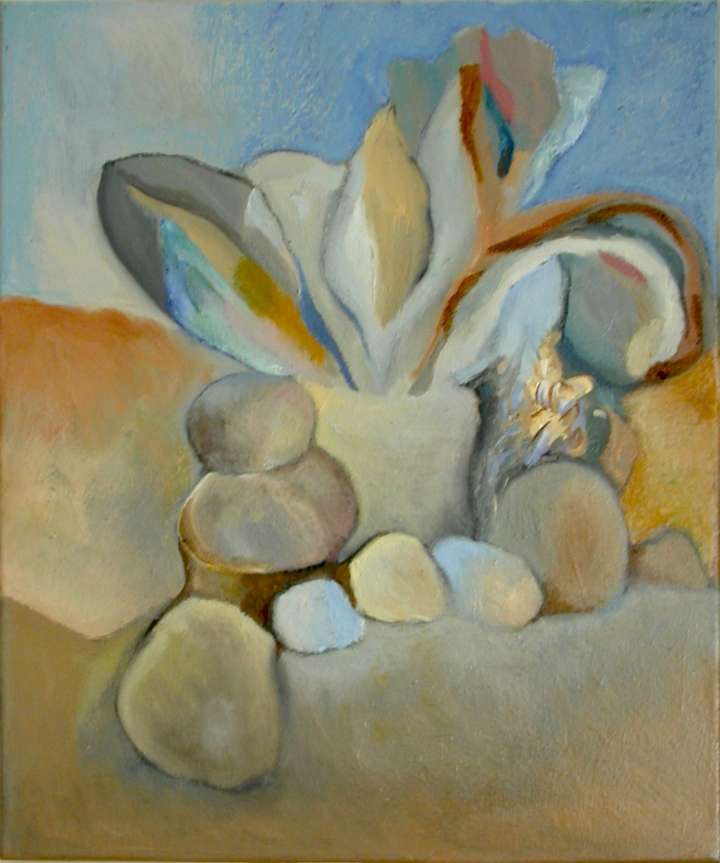 The Stone Garden I.  ​16 W X 20 H IN. Oil on Canvas. PRIVATE COLLECTION, FRANCE.