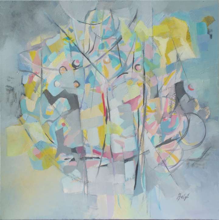 24 W X 24 H X 1.5 IN. OIL ON CANVAS.