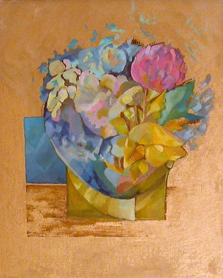 STILL LIFE. 16 W X 20 H IN. OIL ON CANVAS BOARD. PRIVATE COLLECTION. CHICAGO, USA.