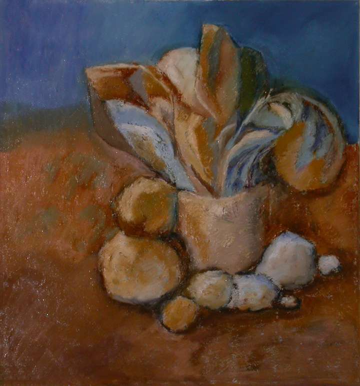 The Stone Garden II. 24 W X 24 H IN. Oil on Canvas. PRIVATE COLLECTION. TORONTO, CANADA.